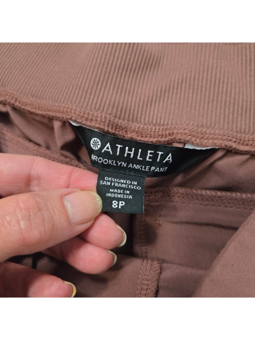 Athleta Size 8 Petite Brooklyn Ankle Pants in Hearth Rose Mid-Rise Travel - Picture 6 of 9